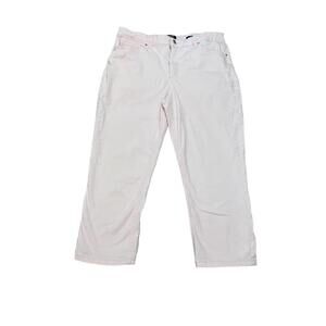 JONES NEW YORK Blush Pink Stretch High Rise Cropped Capri Pant 12